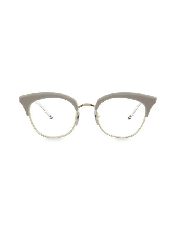 商品Thom Browne|51MM Round Clubmaster Eyeglasses,价格¥2470,第1张图片