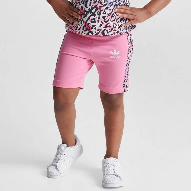 Girls' Little Kids' adidas Originals Animal Print T-Shirt and Bike Shorts Set 商品