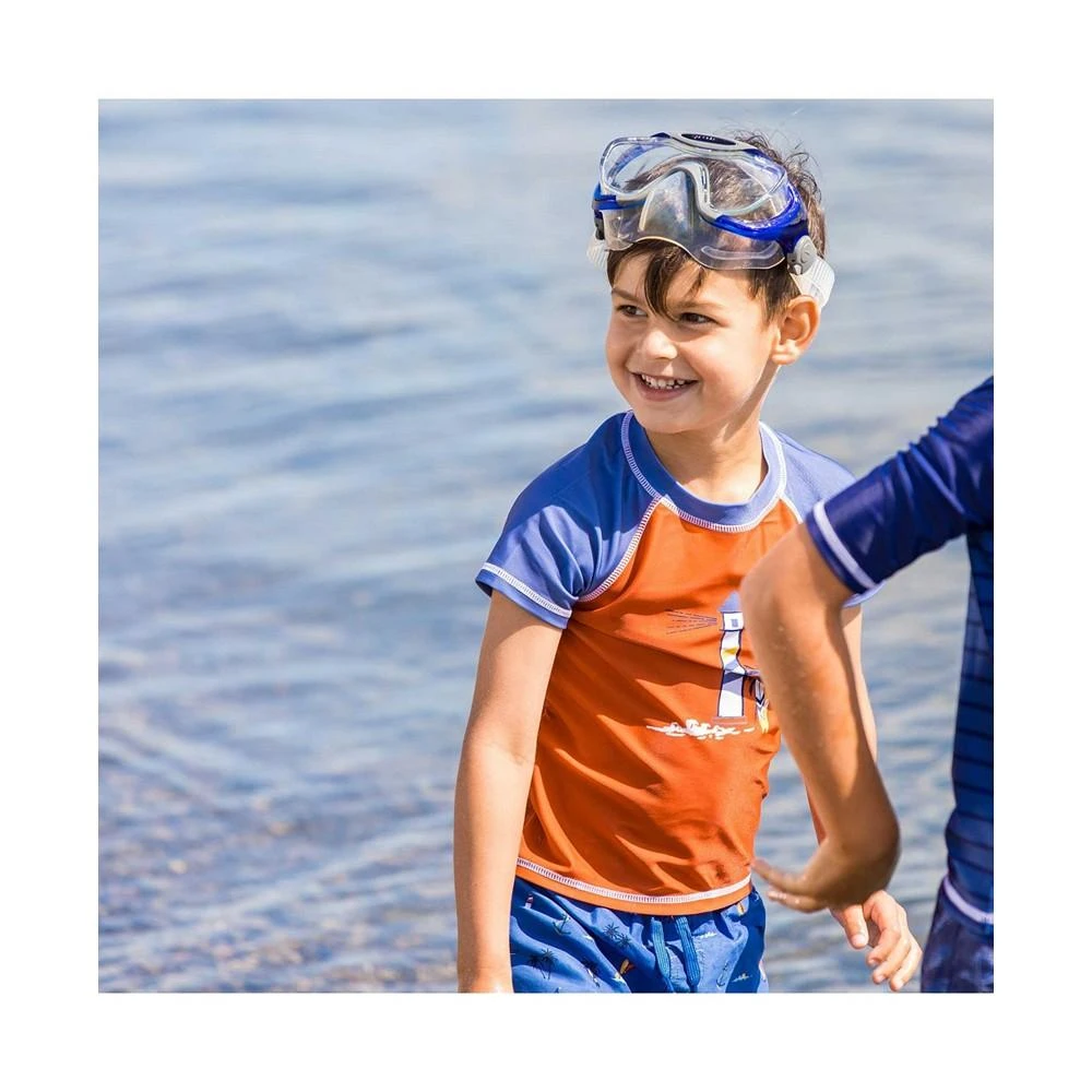 商品Deux par Deux|Boy Short Sleeve Rash guard Red & Blue - Toddler|Child,价格¥127,第2张图片详细描述
