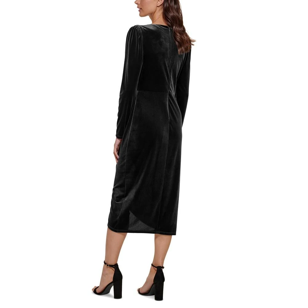 商品Kensie|Women's Velvet Faux-Wrap Long-Sleeve Dress,价格¥383,第2张图片详细描述