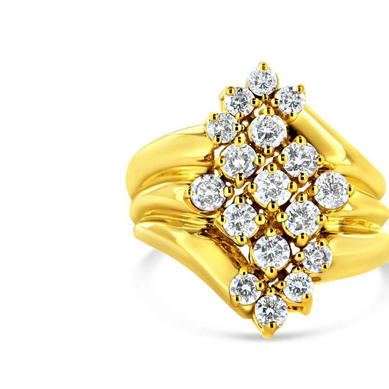 商品Haus of Brilliance|10K Yellow Gold Round and Baguette Diamond-Cut Ring,价格¥6975,第1张图片