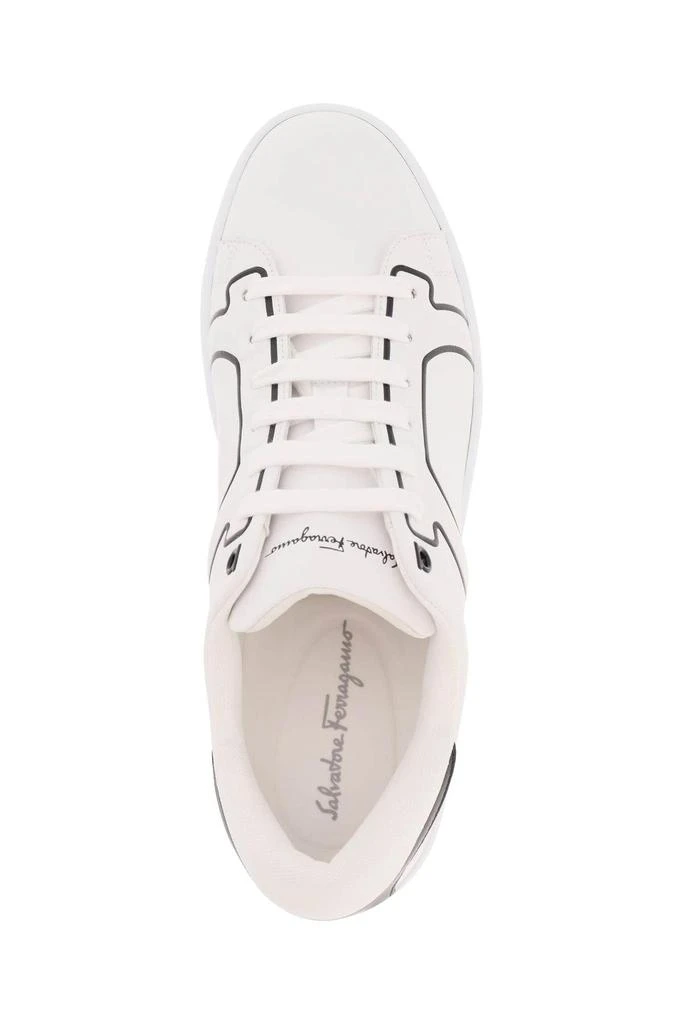 商品Salvatore Ferragamo|Salvatore Ferragamo Gancini Leather Sneakers,价格¥4334,第3张图片详细描述