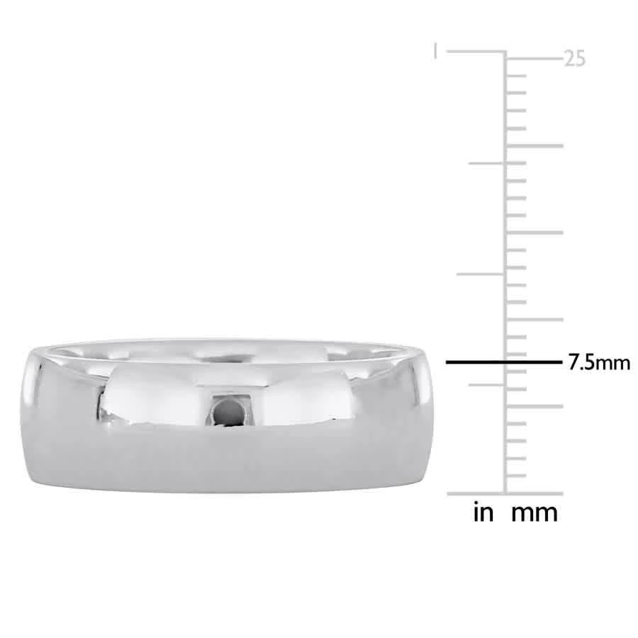 商品Amour|Men's 7.5mm Comfort Fit Wedding Band in 14k White Gold,价格¥7983,第3张图片详细描述