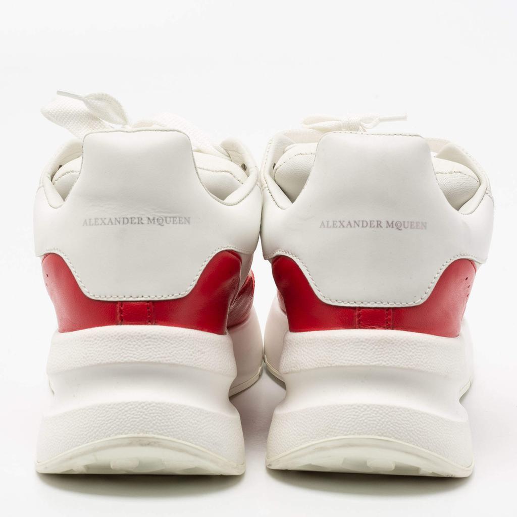 商品[二手商品] Alexander McQueen|Alexander McQueen White/Red Leather And Fabric Oversized Runner Low Top Sneakers Size 38.5,价格¥3124,第7张图片详细描述