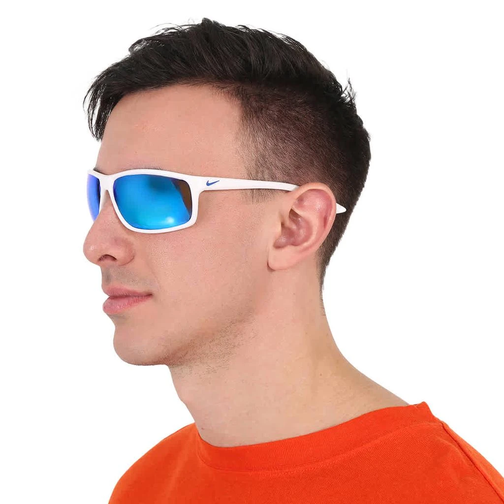 商品NIKE|Blue Mirror Sport Men's Sunglasses NIKE ADRENALINE M EV1113 100 66,价格¥298,第2张图片详细描述