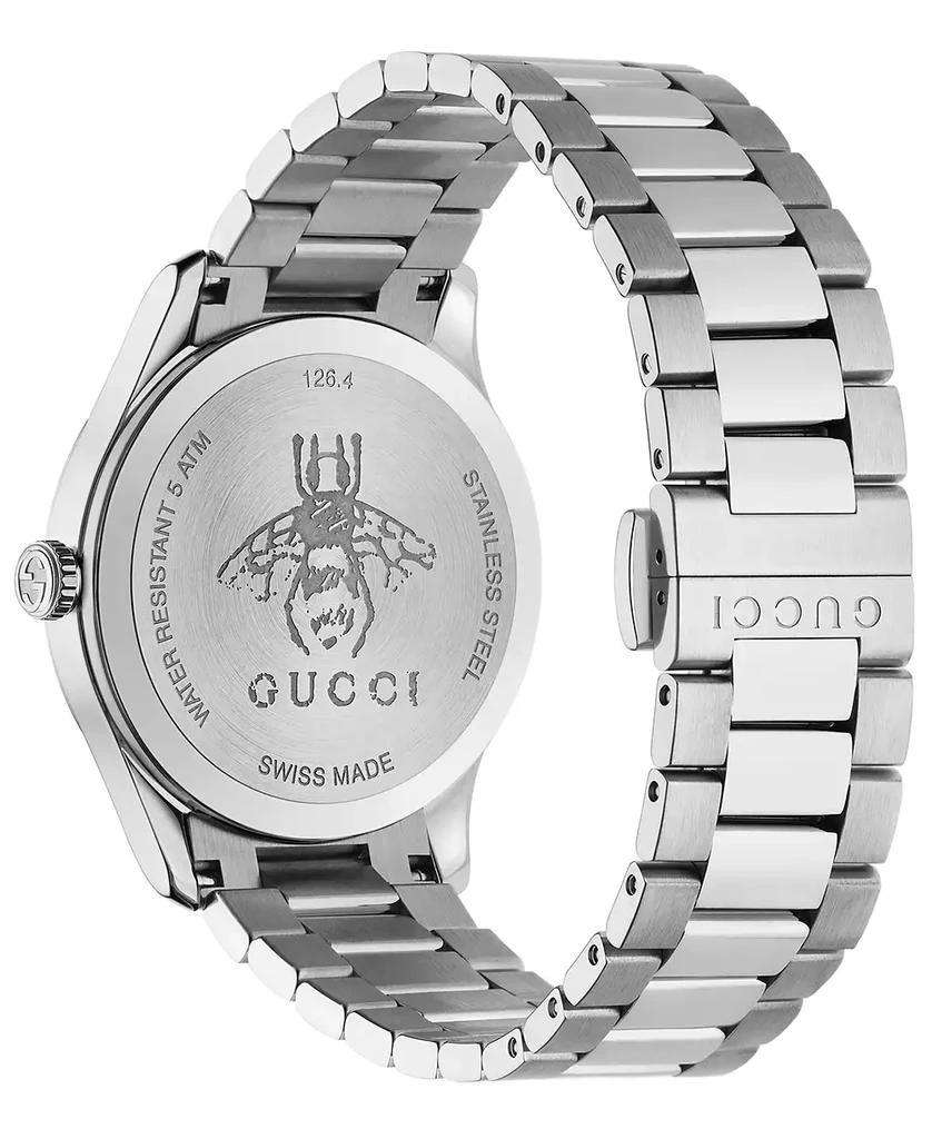 商品Gucci|Men's Swiss G-Timeless Stainless Steel Bracelet Watch 38mm, Created for Macy's,价格¥10596,第3张图片详细描述