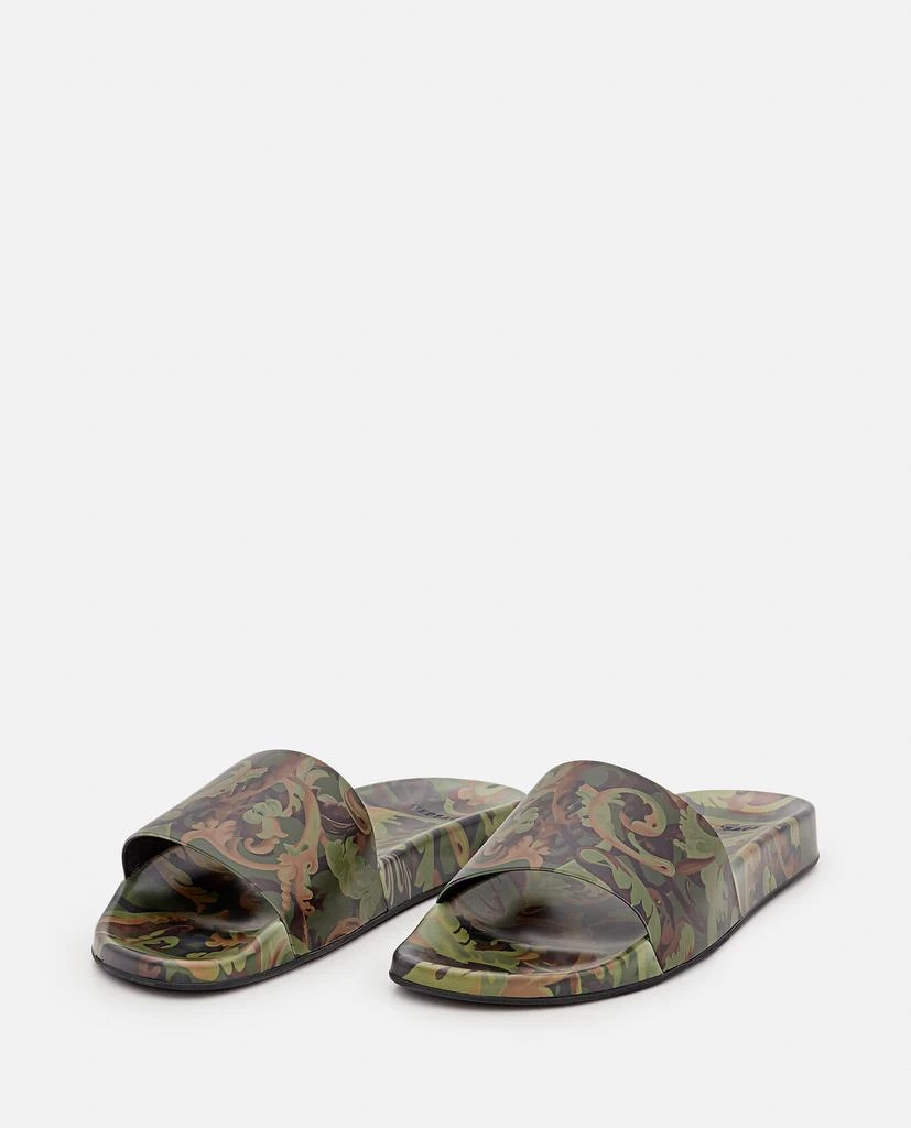 商品Versace|BAROCCOFLAGE RUBBER SLIDERS,价格¥1790,第2张图片详细描述