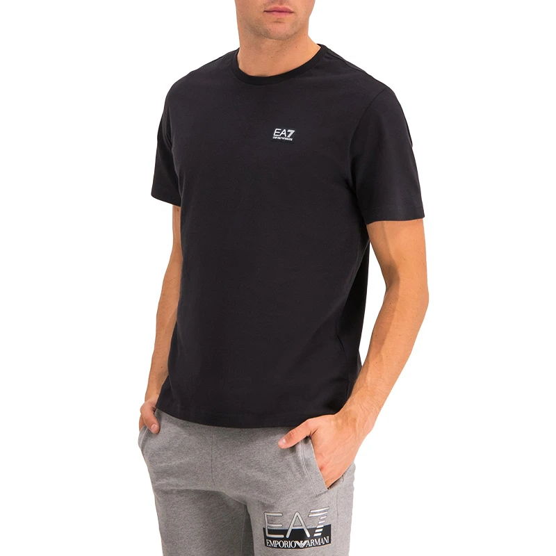 Emporio Armani 安普里奥 阿玛尼 男士黑色棉质经典LOGO款圆领短袖T恤 6GPT38-J2AZ-1200 商品