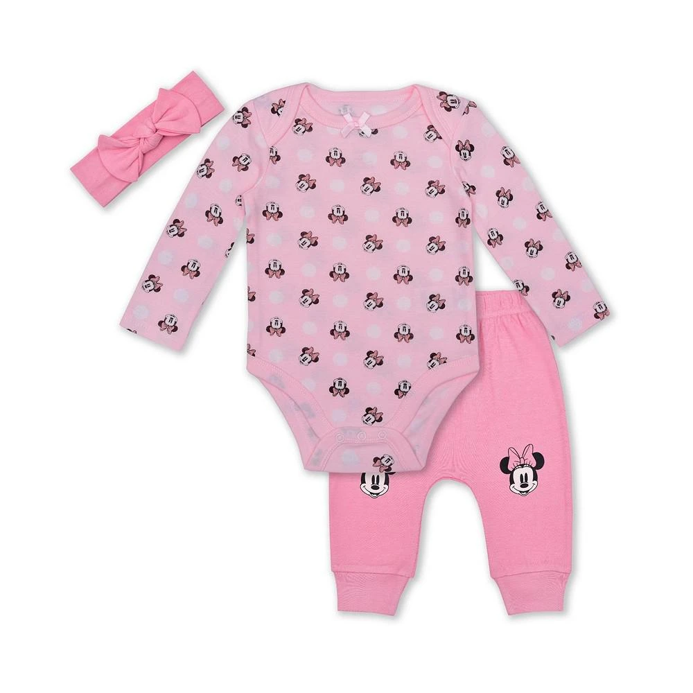 商品Disney|Baby Girls Minnie Mouse Top, Pant, and Headband Set,价格¥113,第1张图片