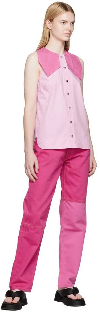 商品Ganni|Pink Poplin Shirt,价格¥254,第4张图片详细描述