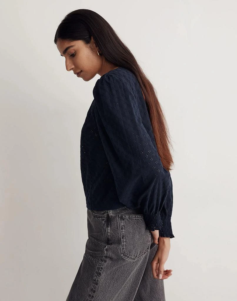 商品Madewell|Eyelet Button-Back Top,价格¥473,第2张图片详细描述