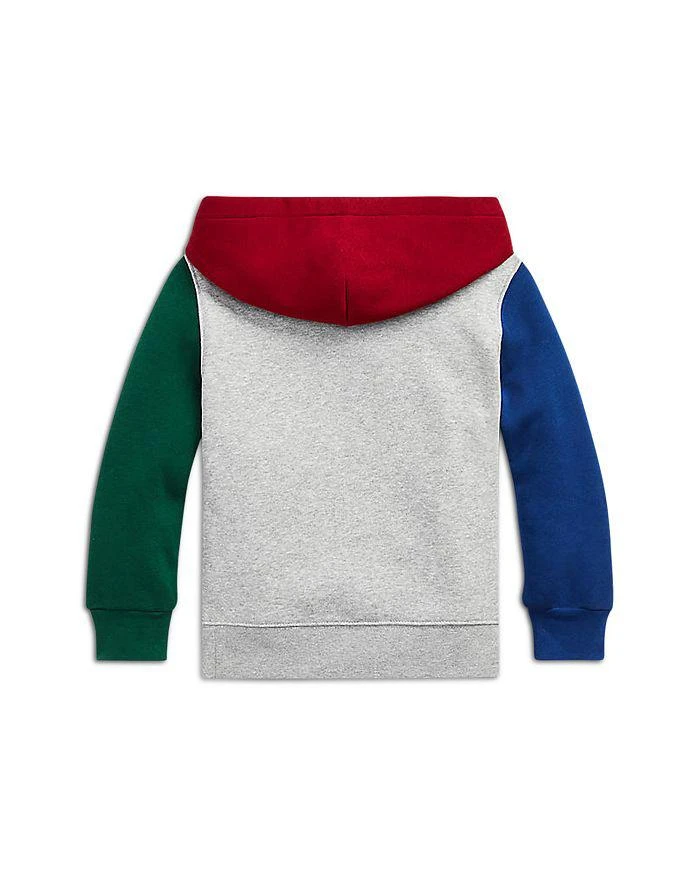 商品Ralph Lauren|Boys' Polo Bear Color Blocked Fleece Hoodie - Little Kid,价格¥188,第2张图片详细描述