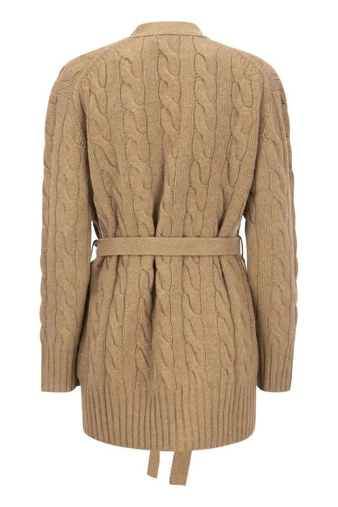 商品Ralph Lauren|POLO RALPH LAUREN Cable-knit cardigan with belt,价格¥3487,第2张图片详细描述