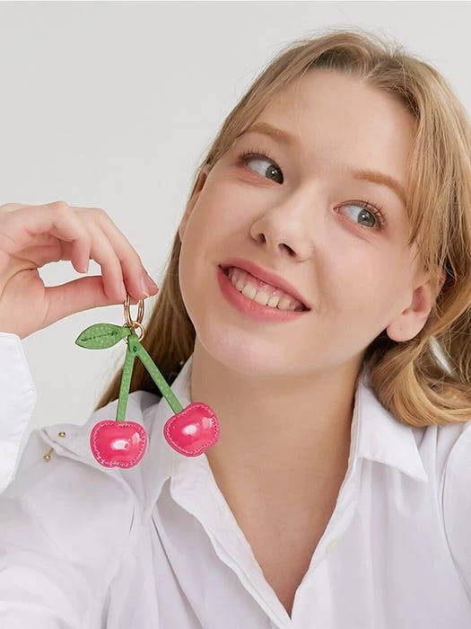 商品LOVE CHARM|Cherry Key Ring - Pink / Red,价格¥402,第2张图片详细描述