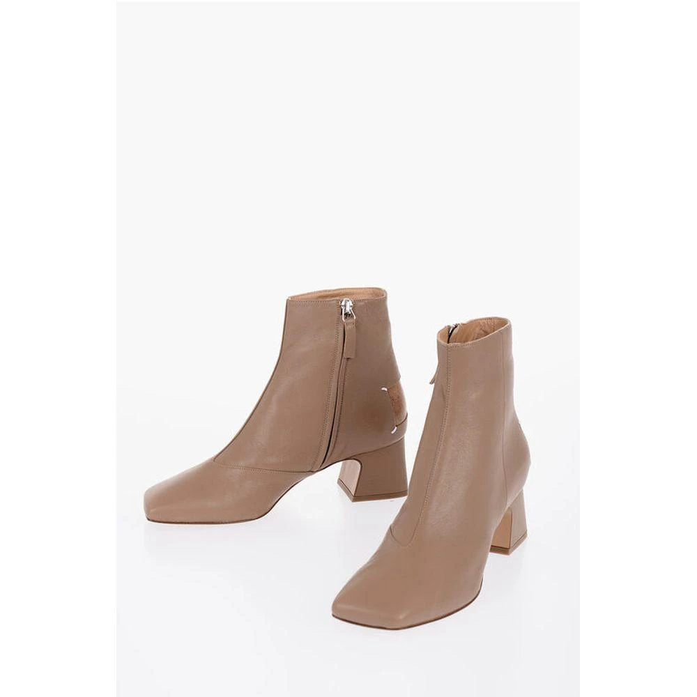 商品MAISON MARGIELA|Leather Booties With Cut-out detail Heel 6 Women's cm,价格¥7098,第1张图片