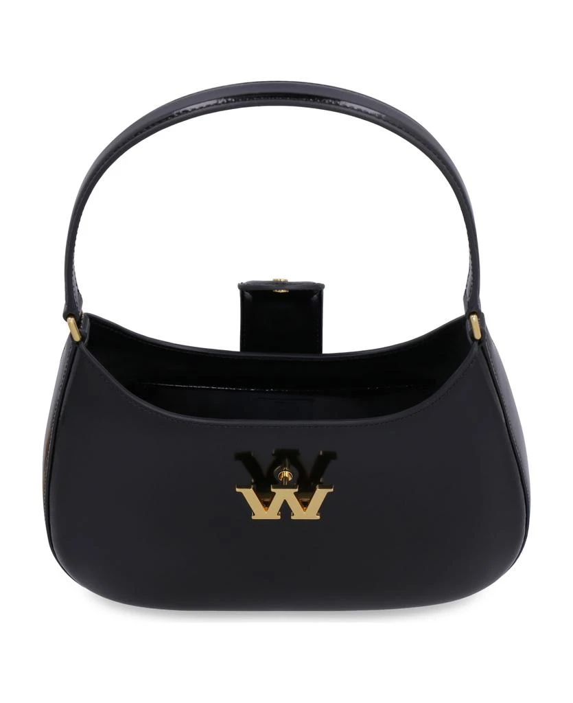 商品Alexander Wang|Large Leather Hobo Bag With Embossed W Logo,价格¥6839,第4张图片详细描述