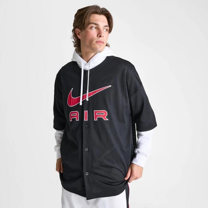 商品NIKE|Men's Nike Air Logo Baseball Top,价格¥186,第3张图片详细描述