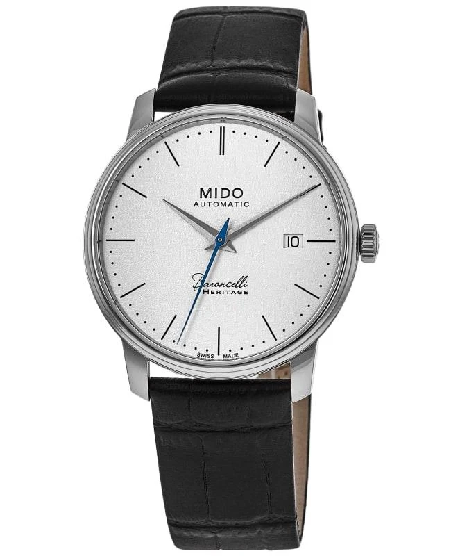 商品MIDO|Mido Baroncelli Heritage Gent White Dial Leather Strap Men's Watch M027.407.16.010.00,价格¥5846,第1张图片