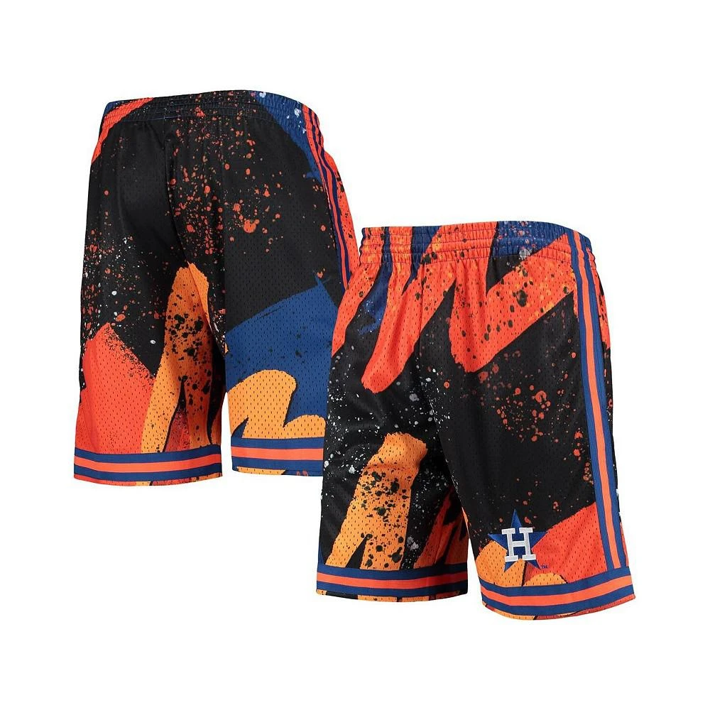 商品Mitchell & Ness|Men's Orange Houston Astros Hyper Hoops Shorts,价格¥746,第1张图片