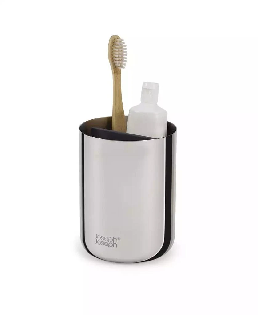 商品Joseph Joseph|Easy Store Luxe Stainless-Steel Toothbrush Caddy,价格¥187,第1张图片