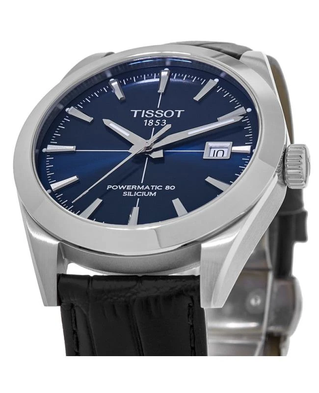 商品Tissot|Tissot Gentleman Automatic Blue Dial Leather Strap Men's Watch T127.407.16.041.01,价格¥4445,第2张图片详细描述