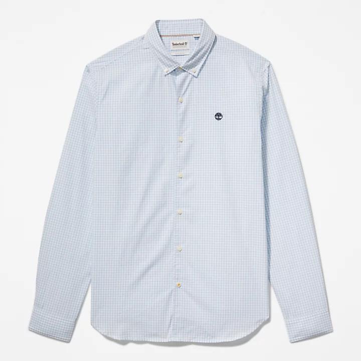 Suncook River Gingham Shirt for Men in Blue商品第6张图片规格展示