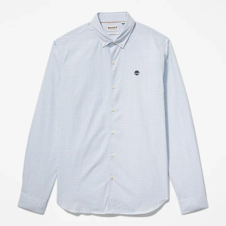 Suncook River Gingham Shirt for Men in Blue 商品
