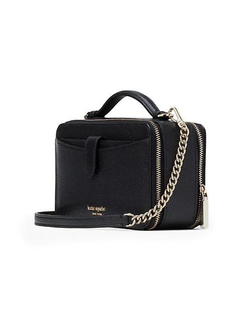 商品Kate Spade|Hudson Pebbled Leather Double Zip Crossbody Bag,价格¥726-¥1671,第6张图片详细描述