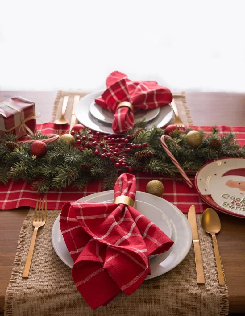 商品DII|Holly Berry Plaid Table Runner,价格¥290,第4张图片详细描述