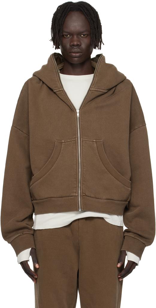 Sudadera con capucha y cremallera Eternal marrón image 2