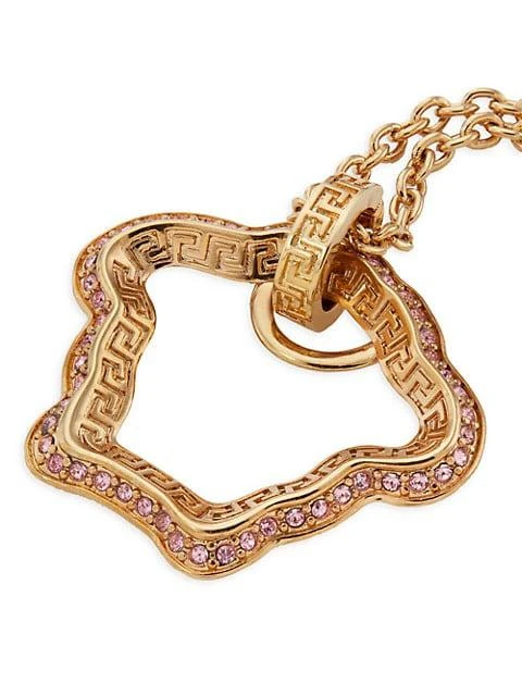 商品Versace|Medusa Curve Goldtone & Crystal Pendant Necklace,价格¥1142,第4张图片详细描述