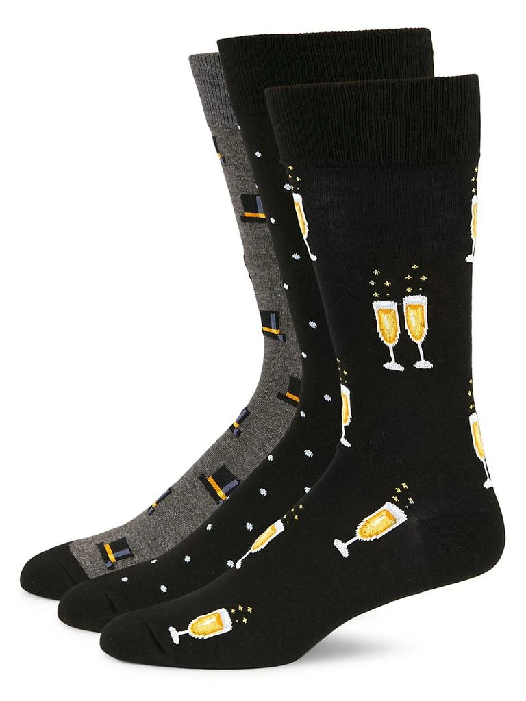 商品Saks Fifth Avenue|Champagne Toast Sock Set 3-Pack,价格¥358,第1张图片