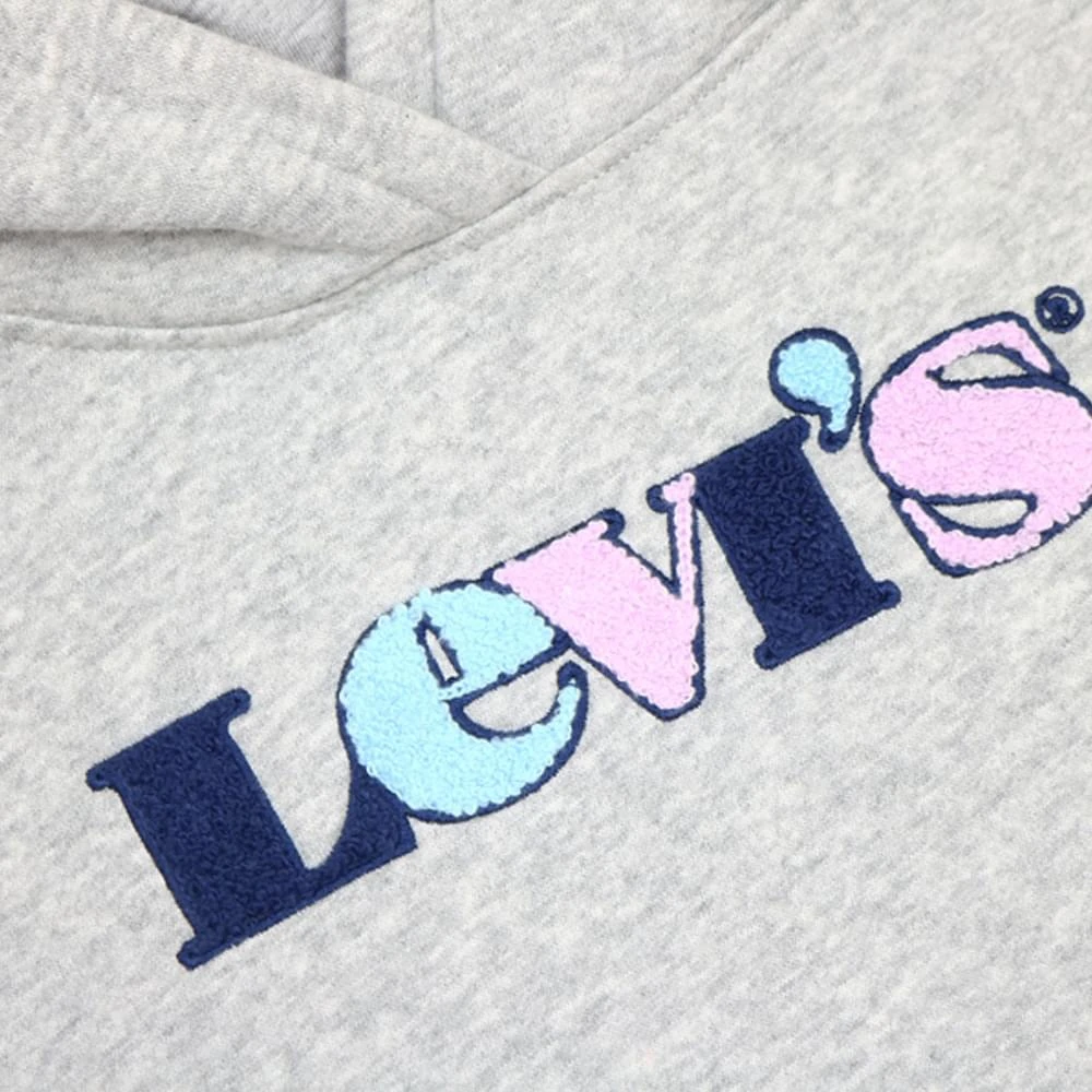 商品Levi's|Grey Cotton Logo Cropped Hoodie,价格¥163,第2张图片详细描述