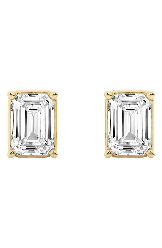 商品Badgley Mischka|14K Gold Emerald Cut Lab Created Diamond Stud Earrings,价格¥3919,第3张图片详细描述