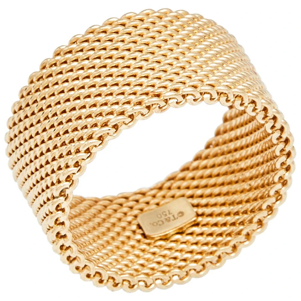 商品[二手商品] Tiffany & Co.|Tiffany & Co. Somerset 18k Yellow Gold Mesh Band Ring Size 49,价格¥6280,第5张图片详细描述