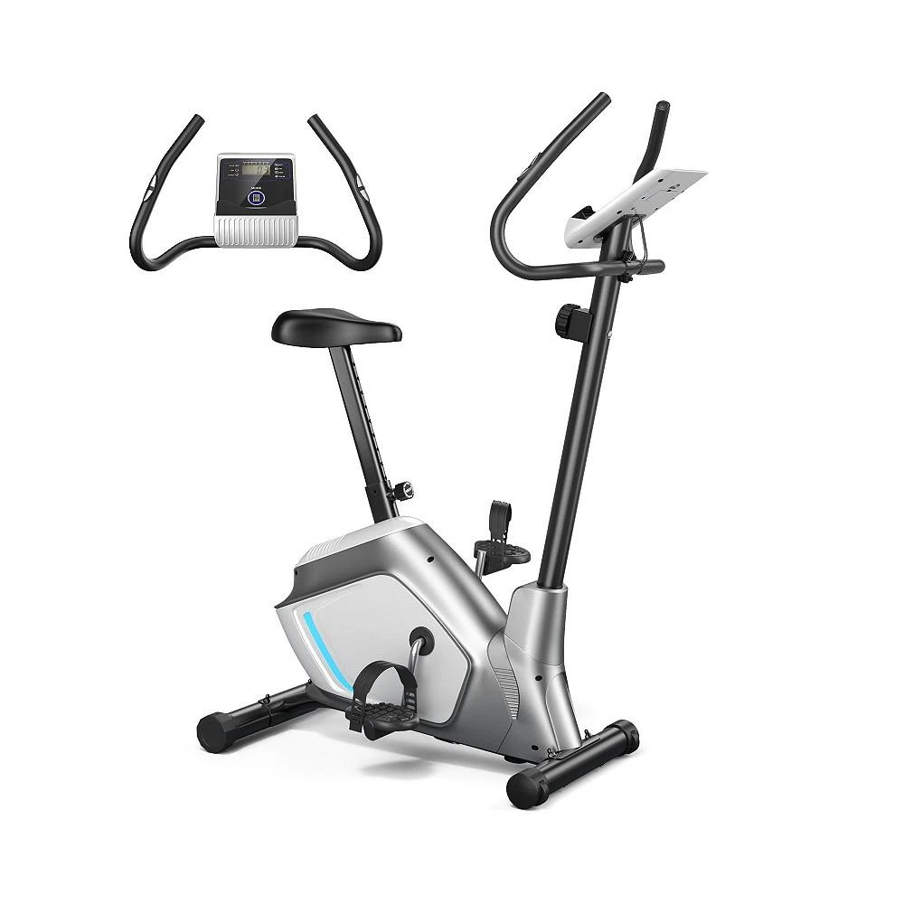 商品Costway|2-in-1 Elliptical Trainer Exercise Bike LCD Screen 8 Magnetic Resistances,价格¥1317,第1张图片