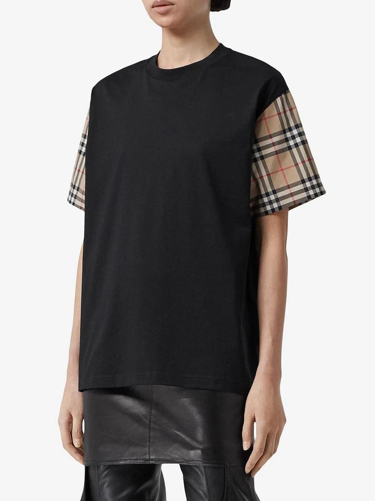 商品Burberry|BURBERRY - Vintage Check Sleeves Oversized T-shirt,价格¥3663,第4张图片详细描述