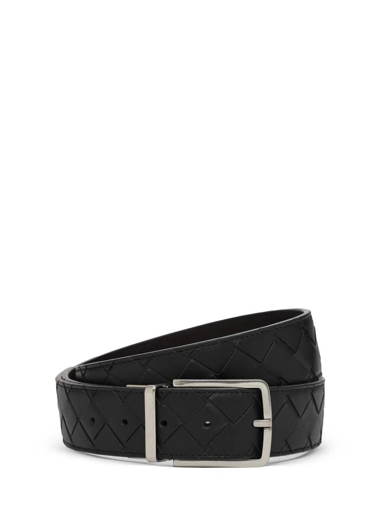 商品Bottega Veneta|3.5cm Intreccio Reversible Leather Belt,价格¥6574,第1张图片
