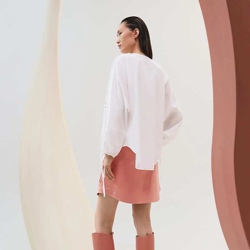 商品Hermes|Hermes/爱马仕 女士白色棉衬衫,价格¥13071,第5张图片详细描述