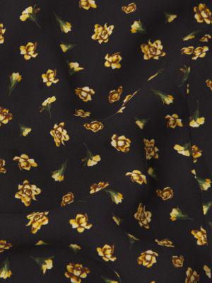 Floral Silk Blouson Sleeve Blouse商品第4张图片规格展示
