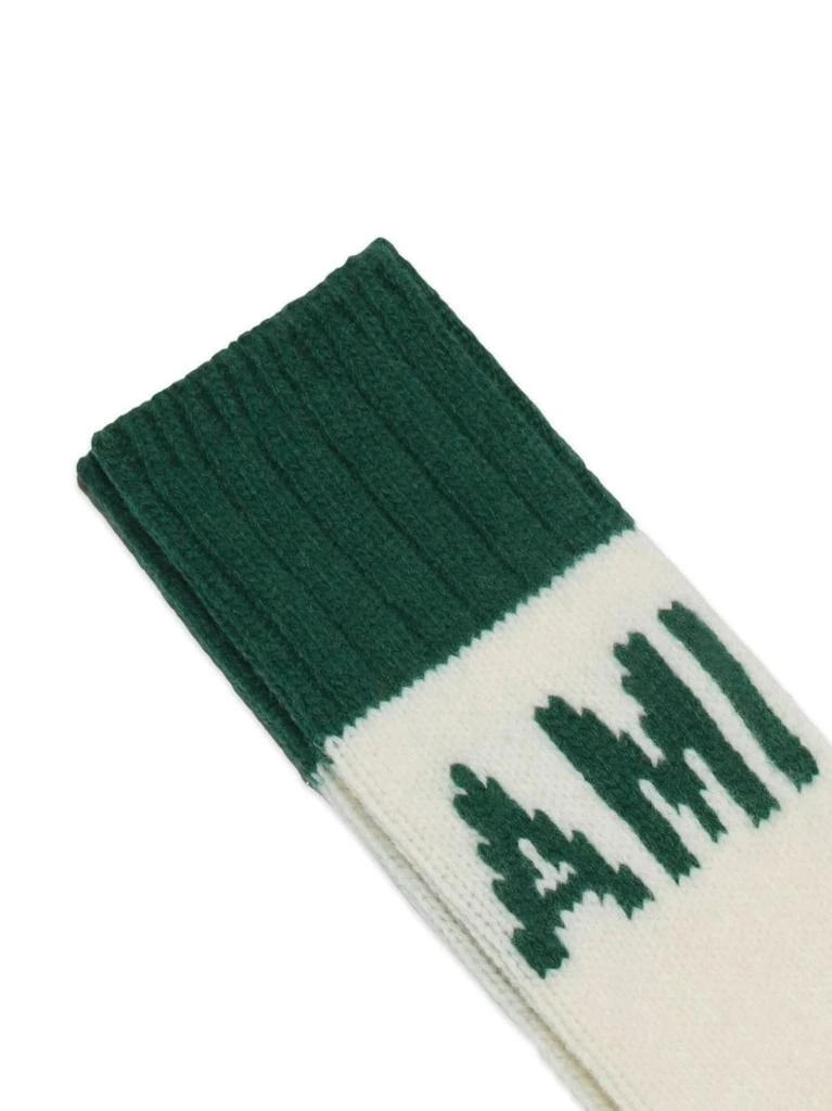 商品AMI|logo-intarsia knitted socks,价格¥522,第2张图片详细描述