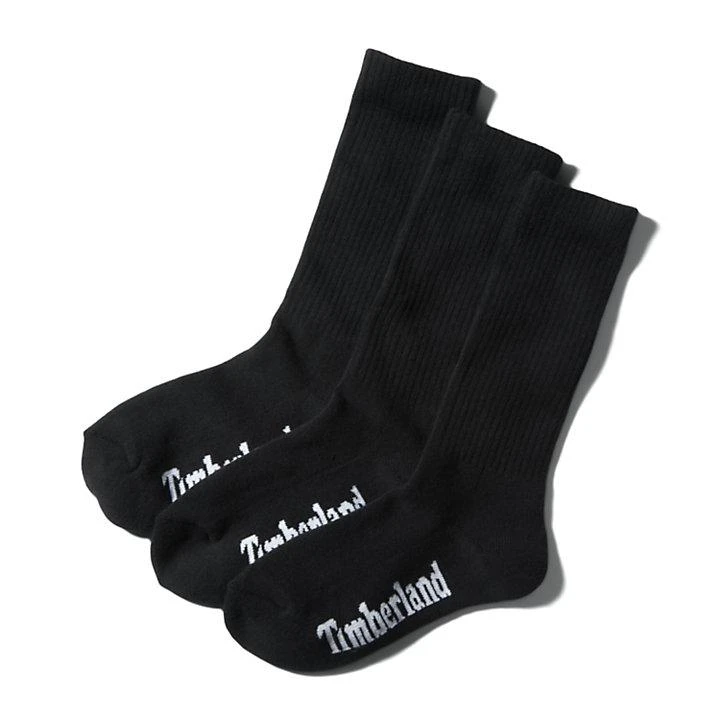 商品Timberland|3-Pack Core Crew Socks for Women in Black,价格¥172,第1张图片