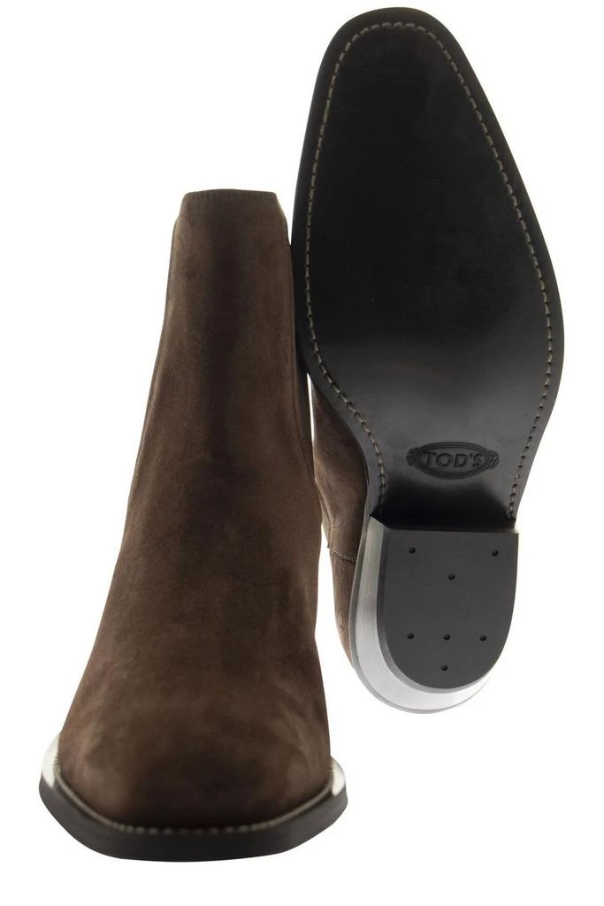 商品Tod's|Tod's Chelsea Velvet High-Ankle Boots,价格¥3136,第4张图片详细描述