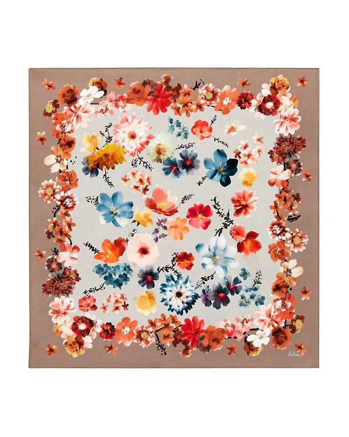 商品Echo Design|Painted Floral Print Silk Scarf,价格¥410,第2张图片详细描述
