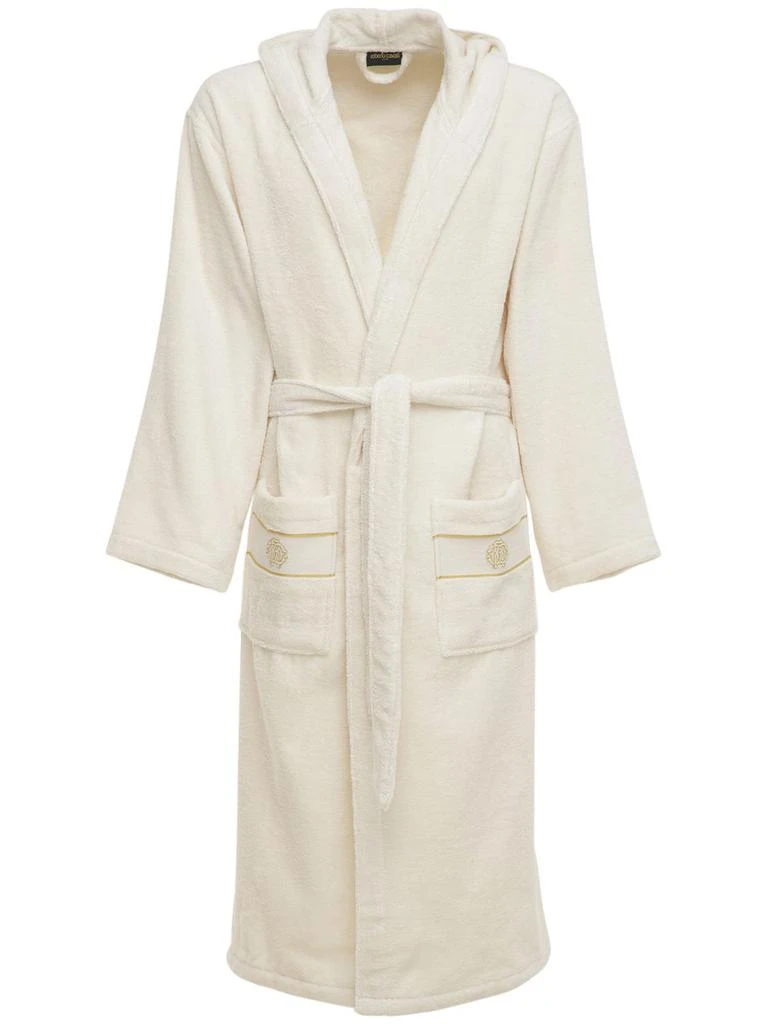 商品Roberto Cavalli|Gold New Hooded Cotton Bathrobe,价格¥1902,第1张图片