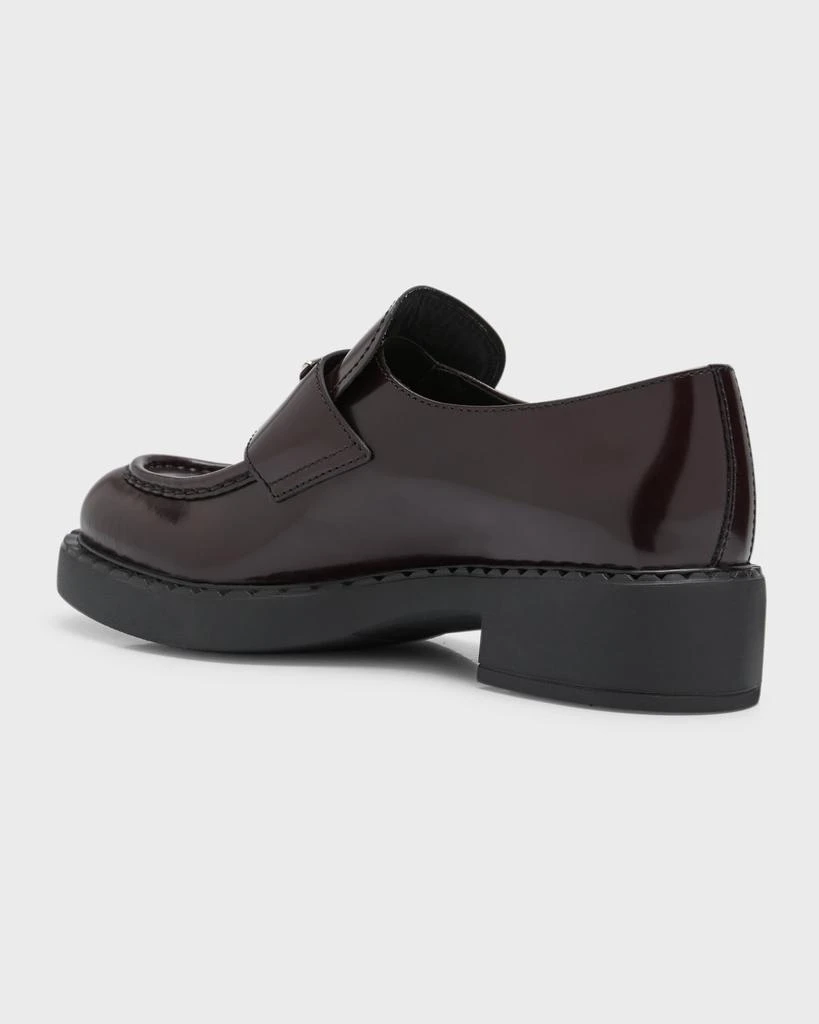 商品Prada|Leather Triangle Logo Loafers,价格¥8829,第5张图片详细描述