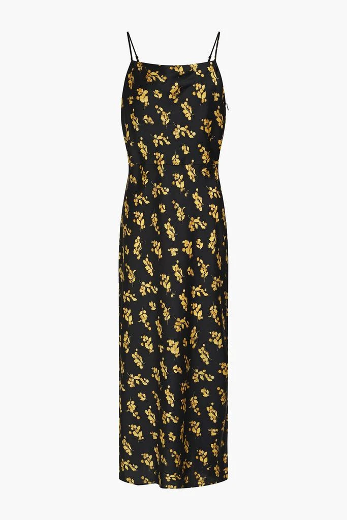 商品Vince|Floral-print satin midi slip dress,价格¥774,第3张图片详细描述