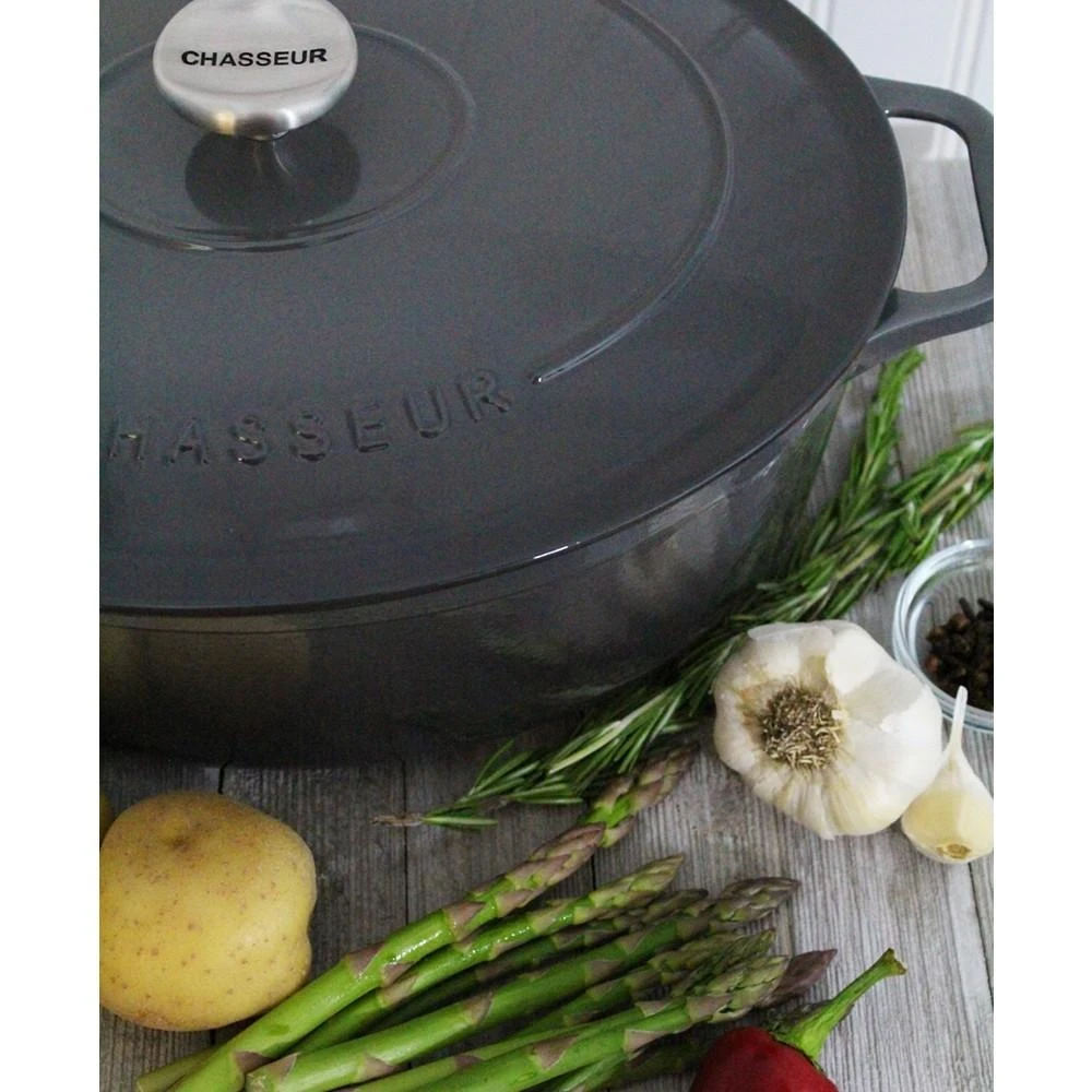 商品Chasseur|French Enameled Cast Iron 6 Qt. Oval Dutch Oven,价格¥2706,第2张图片详细描述