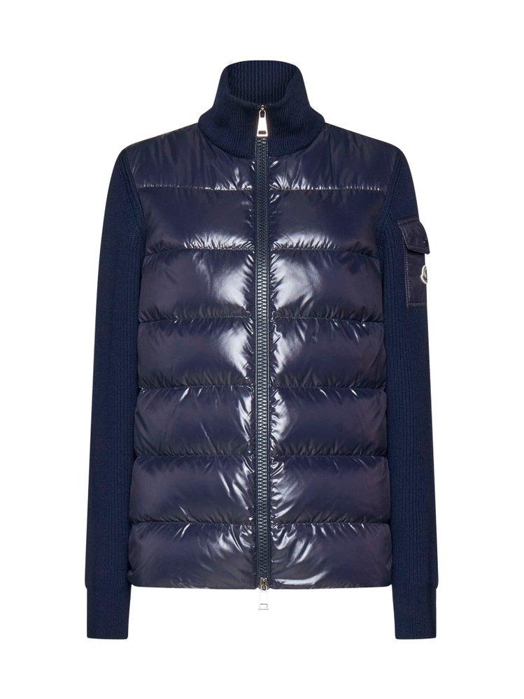 Moncler Contrasting Padded Knitted Jacket商品第1张图片规格展示