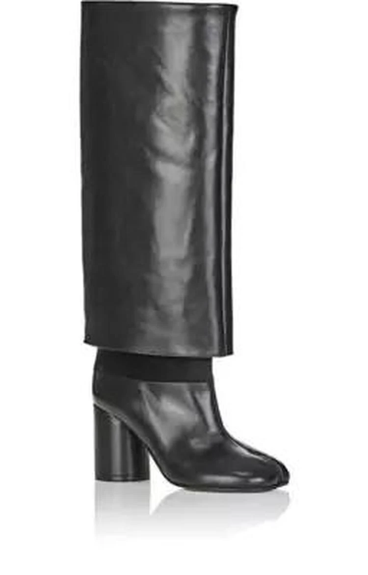 商品MAISON MARGIELA|Leather Foldover Knee-High Boots,价格¥5125,第2张图片详细描述